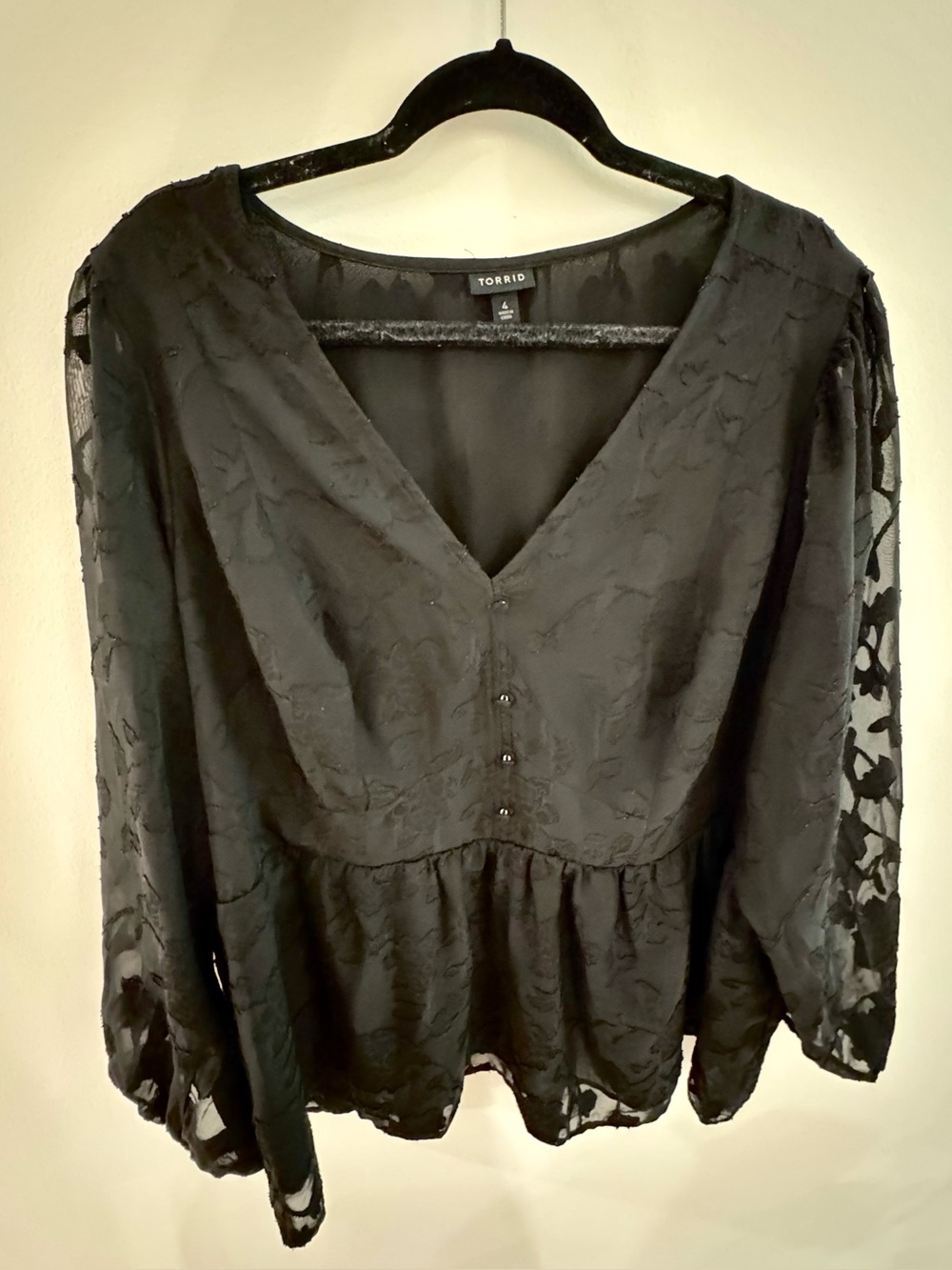Torrid Black Peplum Blouse